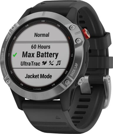 Garmin Fenix 6 Solar multisportsur (sølv)