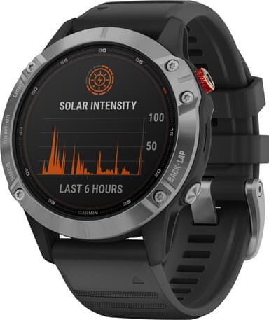 Garmin Fenix 6 Solar multisportsur (sølv)