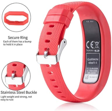 Garmin Vivofit 4 armbånd - Rød - S