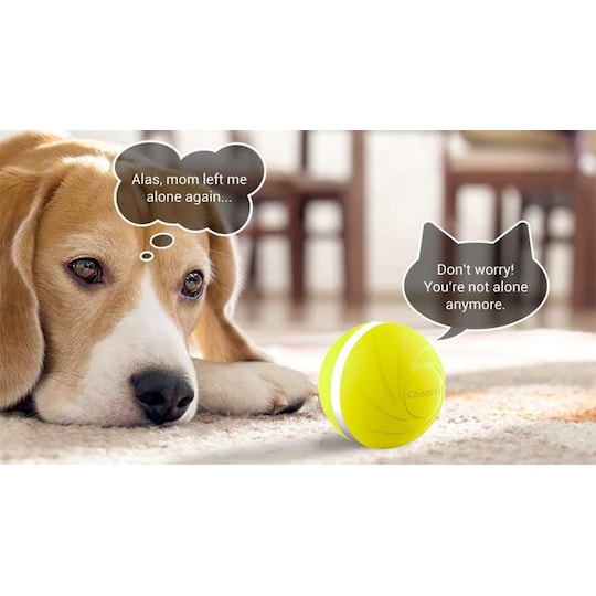 Wicked Ball - interaktivt legetøj til hund og kat - gul