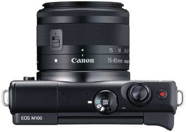 Canon EOS M100 CSC kompaktkamera + 15-45 IS STM objektiv
