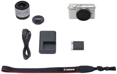 Canon EOS M100 CSC kompakt kamera + 15-45 IS STM objektiv