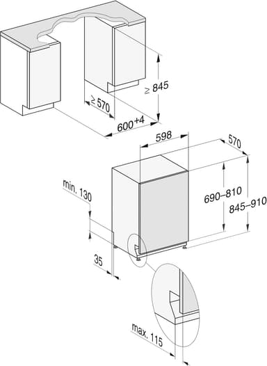 Miele opvaskemaskine G5288SCVIXXL fuldintegreret