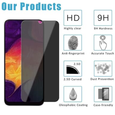 Skærmbeskytter Samsung Galaxy A41 Sort 2-pak
