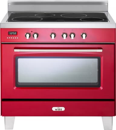 Witt fritstående induktionskomfur WICN90R3 (rød)