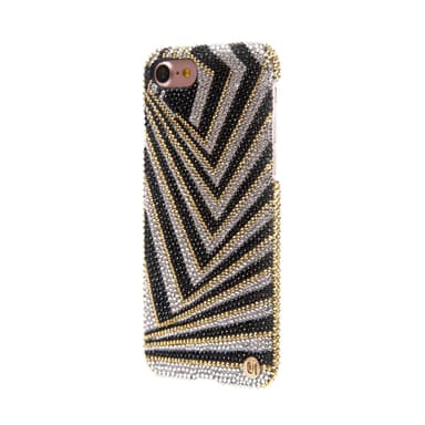 Swarovski Crystals Sort/Guld iPhone SE / 8 / 7 etui