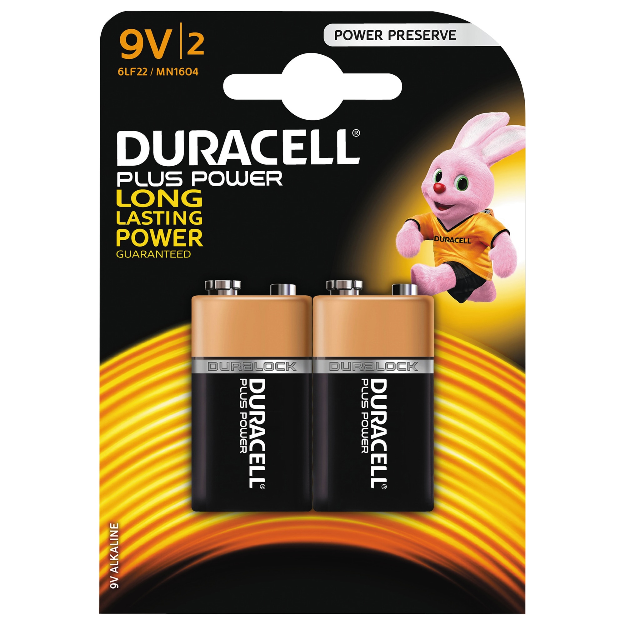 Duracell Plus Power 9V batteri (2 stk) thumbnail