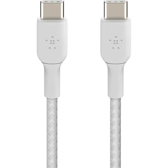 Belkin BOOST CHARGE USB-C til USB-C flettet kabel 1 m (hvid)