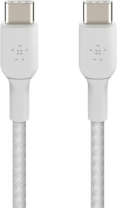 Belkin BOOST↑CHARGE USB-C til USB-C flettet kabel 1 m (hvid)