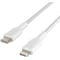 Belkin BOOST↑CHARGE USB-C til Lightning braided kabel 2m (white)