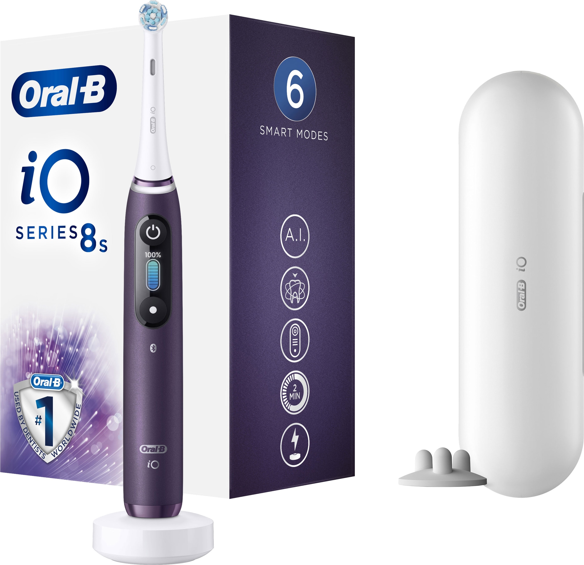 Oral B iO Series 8S elektrisk tandbørste IO8VI (violet) thumbnail
