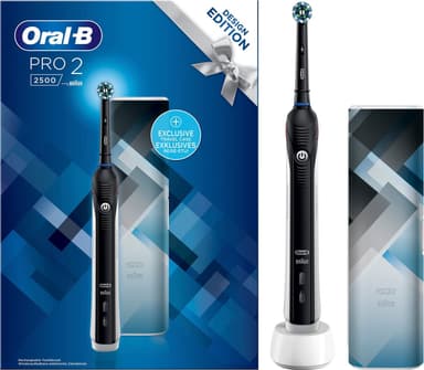 Oral-B Pro 2 2500 elektrisk tandbørste gavesæt 319412 (sort)