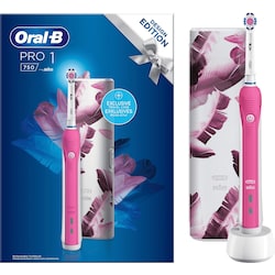 Oral-B Pro 1 750 elektrisk tandbørste gavesæt 312499 (pink)