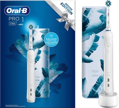 Oral-B Pro 1 750 elektrisk tandbørste gavesæt 319399 (sort)