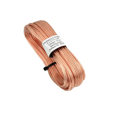 Hama højtalerkabel 2 x 0,75mm² (10 m/gennemsigtig)