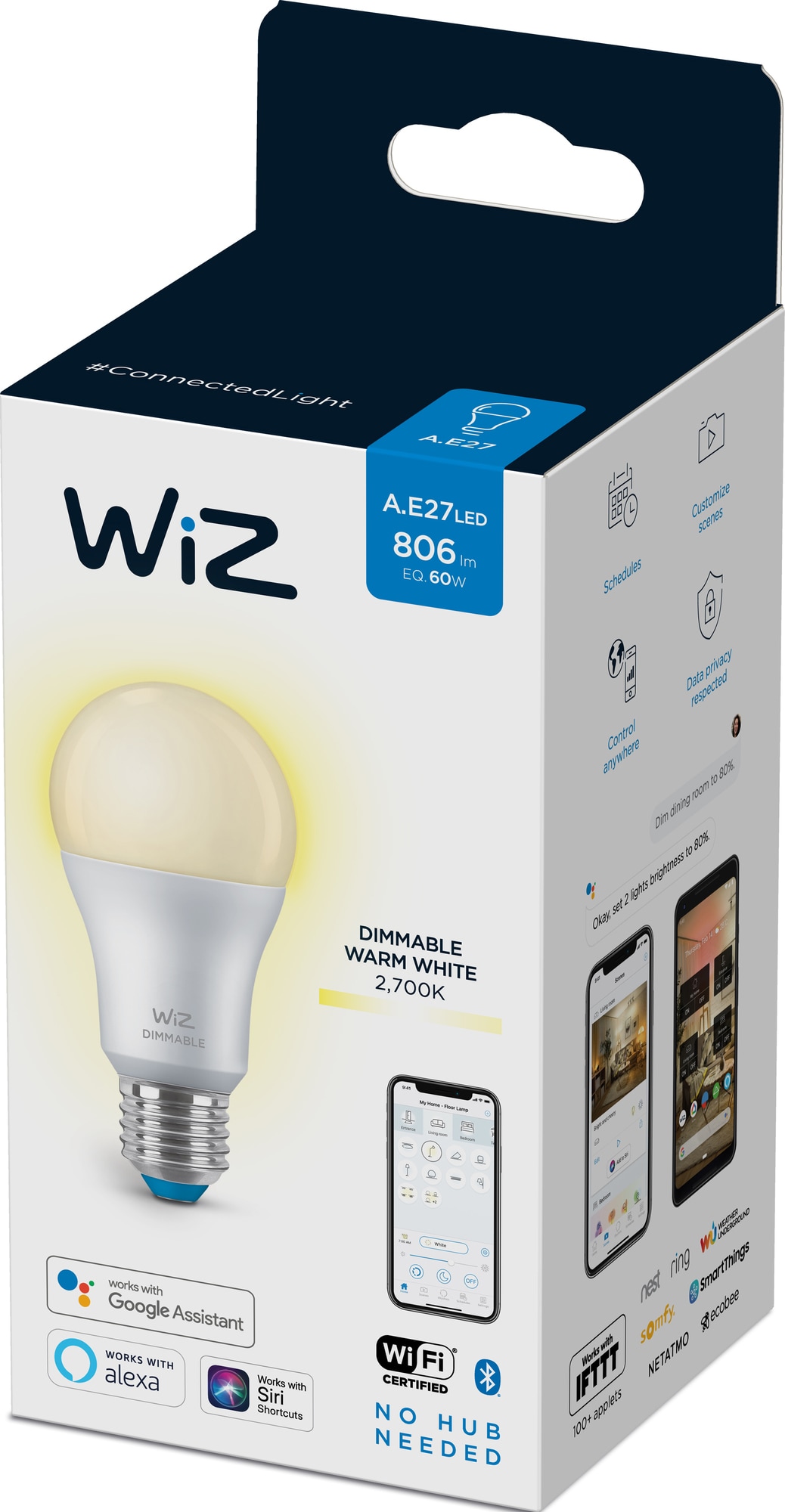 Wiz Light LED-pære 8W E27 871869978603800