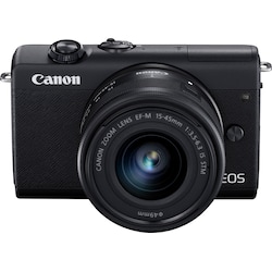Tilgængelig føle grænse Canon EOS M200 BK M15 systemkamera + 15-45 mm objektiv | Elgiganten