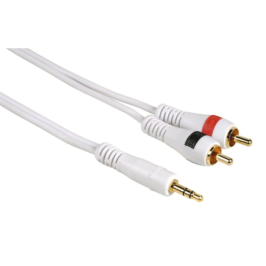Hama 3,5 mm - 2 x RCA Lyd kabel (hvid)