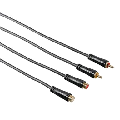 Hama lydkabel 2 x RCA-stik - 2 x RCA-hunstik (3 meter)