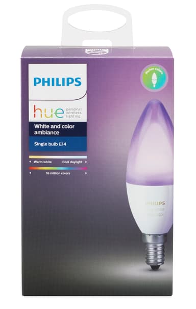 Philips Hue White and color ambiance pære 6.5W B39 E14