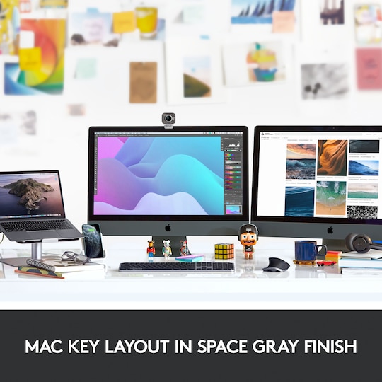 Logitech MX Keys 3 Mac trådløst tastatur (space grey)