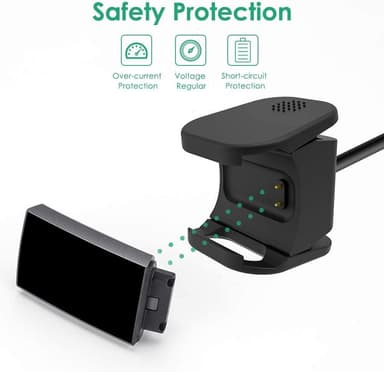 Udskiftningsoplader USB, kompatibel med Fitbit Charge 3