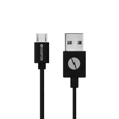 Opladning & synkroniseringskabel MicroUSB 2m Sort