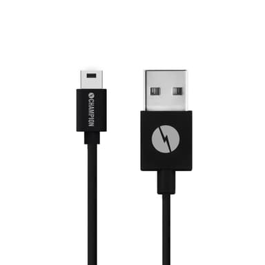 Opladning & synkroniseringskabel MiniUSB 1,5 m sort