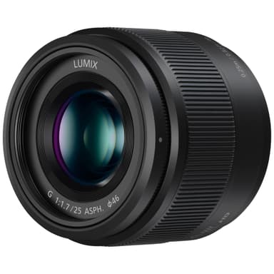 Panasonic Lumix G Vario 25mm ASPH prime-objektiv (sort)