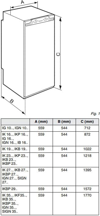 Liebherr fryser SIGN357621001 indbygget