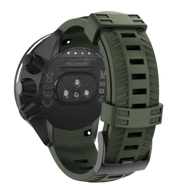 Armbånd til Suunto sportwatch modeller 24 mm Silikon militærgrøn
