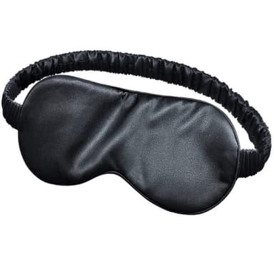Sovmask av silke Sort