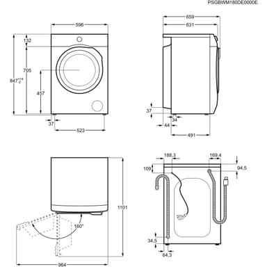 AEG 7000 Series vaskemaskine L7FEG964E2 (9 kg)