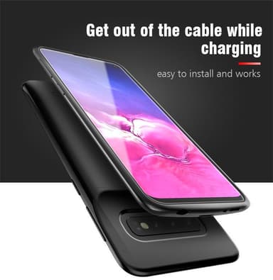 Samsung Galaxy S10 Plus batteridæksel 5000 mAh Sort