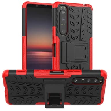 Stødbestandigt cover med stativ Sony Xperia 1 II  - rød