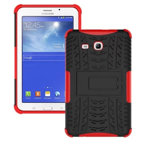 Stødfast shell med stativ Samsung Galaxy Tab 3 Lite 7.0 "T110  - rød