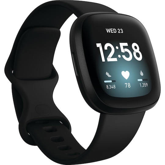 Fitbit Versa 3 smartwatch (sort aluminium)