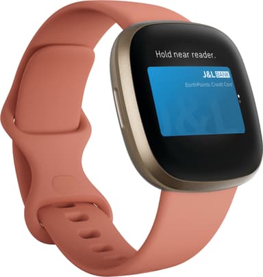 Fitbit Versa 3 smartwatch (pink clay/soft gold aluminium)