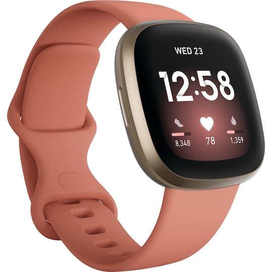 Fitbit Versa 3 smartwatch (pink clay/soft gold aluminium)