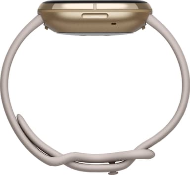 Fitbit Sense smartwatch (lunar white/soft gold rustfrit stål)
