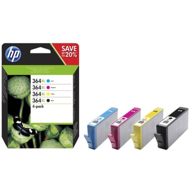 HP blækpatroner 364 XL Combo Cyan Magenta Gul Sort