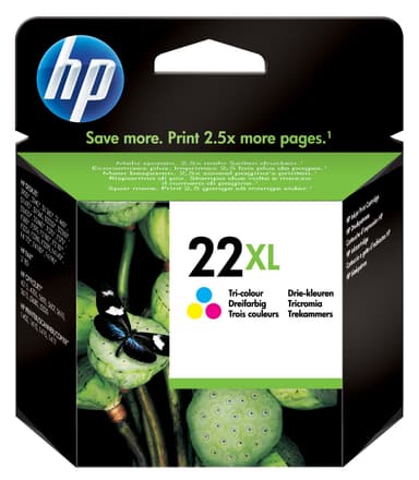 HP blækpatron 22XL Cyan Magenta Gul