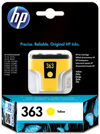 HP blækpatron 363 Gul