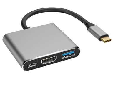 Dockingstation USBC til HDMI USBC PD og USB A 3.1