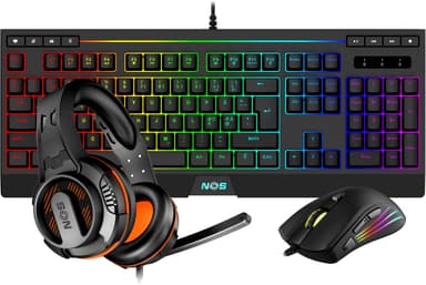 NOS Z-300 3-in-1 gaming pakke med høretelefoner/tastatar/mus