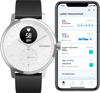 Withings ScanWatch hybrid smartwatch 42 mm (hvid)