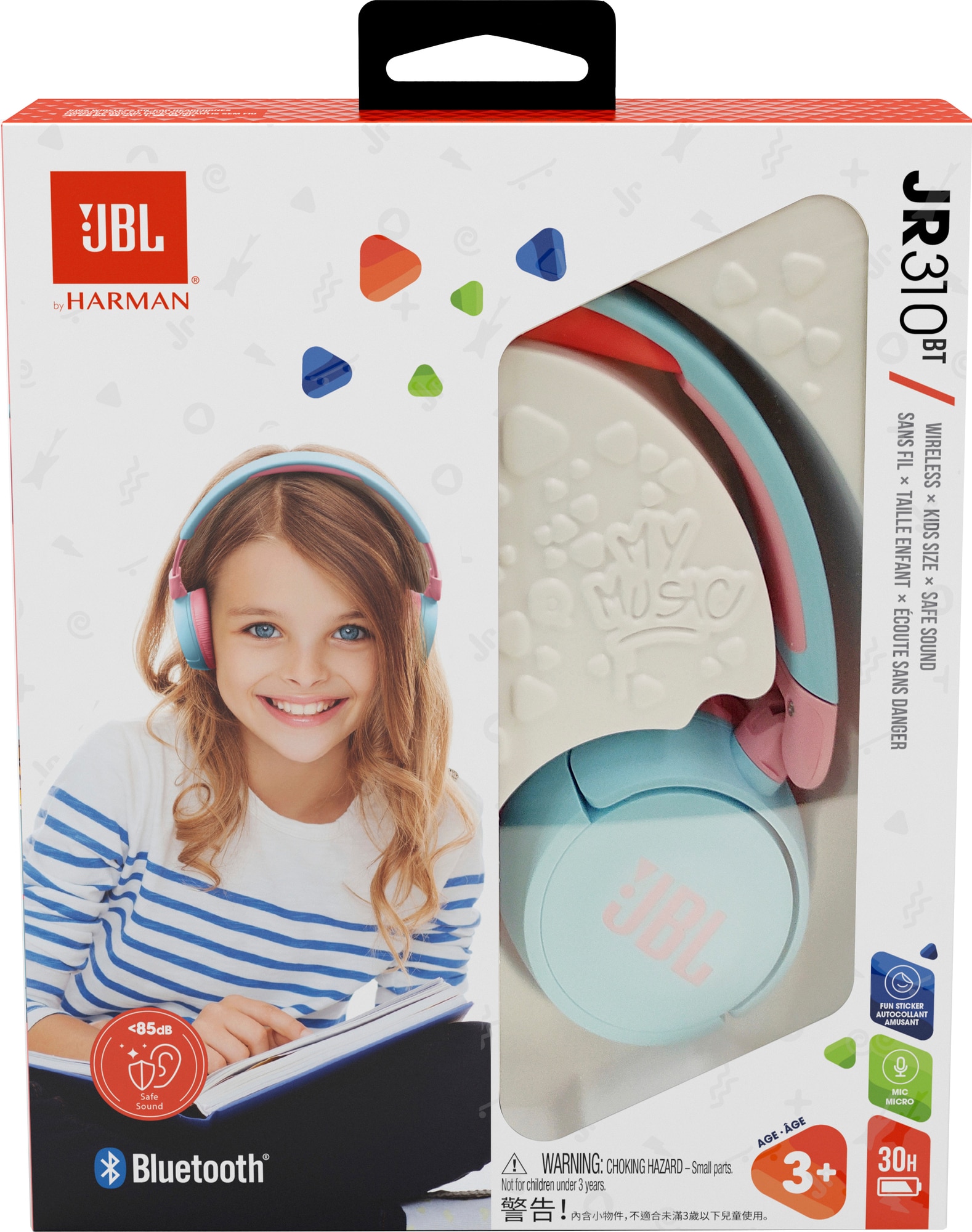 Integrere Døds kæbe Krudt JBL Jr. 310BT on-ear trådløse høretelefoner (blå/pink) | Elgiganten