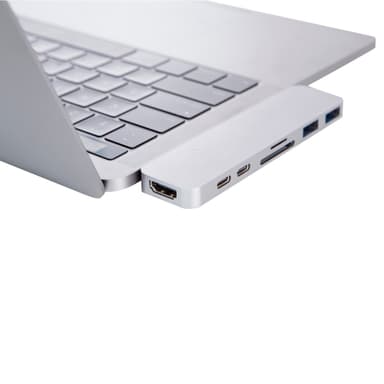 Hyperdrive USB-C multi-adapter til MacBook (sølv)