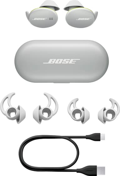 Bose Sport Earbuds in-ear true wireless høretelefoner (glacier white)