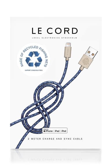 Blue Ghost Net Recycled iPhone Lightning-kabel